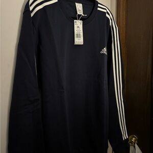 Adidas Navy Long Sleeve Shirt